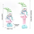 Pink sequin telescopic snowman doll Christmas decoration with detailed size dimensions - Candy Color Striped Retractable Snowman