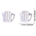 Miniature silver alloy retro coffee pitcher charm pendant for DIY jewelry, 1.1cm size - Coffee Pot (A10-167)