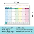 2027-2028 English wall calendar with durable twin-wire binding for efficient planning - European Style