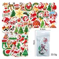 Set di 100 adesivi natalizi impermeabili con Babbo Natale e renne per decorazione - Natale per Bambini 100 Fogli (4-5cm) (N36+N37)