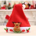 Bonnet de Noël rouge avec décoration de renne en peluche et fonction LED lumineuse - Enfants Mains en l'air Renne