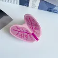 Creative pink lung-shaped hair claw clip with medical series design for women's hair - Lung