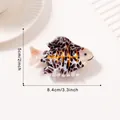 Ocean animal series tropical fish hair claw clip with black white tortoiseshell pattern - Leopard Zebra Fish