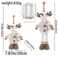 Teleskopische Weihnachts-Rentier-Plüschpuppe mit Strickschal und Hut für Dekoration - H1-6 Rentier-Stil