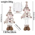 Teleskopischer Weihnachts-Schneemann Plüschpuppe mit Strickmütze Ohrenschützern Höhe - H1-5 Zipfelmützen-Schneemann