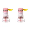 Pink kitchen faucet splash-proof sprayer nozzle with Maifan stone water filter - Box Packaging / Pink