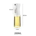 Pulverizador de aceite de cocina de vidrio de 200 ml para ensaladas y barbacoas - Paquete / Blanco