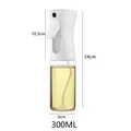 Spruzzatore d'olio in vetro da 300 ml per cucina con dimensioni di misura esplicite - Confezione da 300ml / Bianco