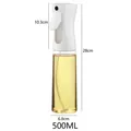Nebulizzatore d'olio da 500 ml con dimensioni per cucina, ideale per friggitrice ad aria - Confezione da 500ml / Bianco