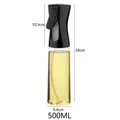 Large 500ml black and clear kitchen oil sprayer bottle for fine mist atomization - 500ml Pack / Black