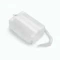 Bolsa de almacenamiento de malla blanca portátil con cremallera y asa de transporte - Blanco