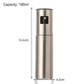 Stainless steel olive oil sprayer bottle with 100ml capacity and 16.4cm height for BBQ - 100ml / Stainless Steel