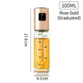 100ml glass oil sprayer bottle with rose gold cap and scale measurements - With Scale Style / 100ml / Rose Gold