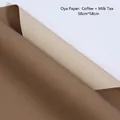 Tweekleurig waterdicht bloemeninpakpapier in koffie- en melktheebruin - 56x56cm (20 Vellen) / Koffie + Melkthee