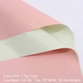 Dubbelzijdig waterdicht bloemeninpakpapier in lotusroze en thee voor DIY-geschenken - 56x56cm (20 Vellen) / Lotusroze + Thee