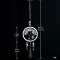 Crystal tree of life dreamcatcher car ornament, size 30cm/11.8in and weight 48g - Clear (MS4052A)