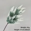 Realistic green and white faux cedar branch for Christmas and home decor, 20 inch height - Fern Spray (51cm)