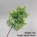 Realistic artificial cedar branch fern greenery for home and Christmas tree decoration - Light Fir Branch (48cm)