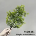 48cm realistic artificial green cedar branch for landscaping and Christmas tree decor - Faux Grass Spray (48cm)