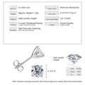 Pendientes de moissanita de 2ct, color D VVS1, detalles SKU de cobre de alta calidad. - De cuatro garras / 1 ct / Plateado
