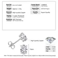 Pendientes de circonita ovalada de 5x7mm con chapado grueso de 5 capas premium - Estilo Ovalado / 5X7mm / Plateado