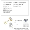 Elegantes pendientes de moissanita con tabla de especificaciones de producto - Estilo Ovalado / 5X7mm / Dorado