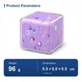 Giocattolo squishy dopamina viola a forma di cubo con inclusioni colorate, misura 5,5 cm - Taro Cubo Squishy