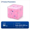 Giocattolo antistress slime al burro rosa cubo dopamina in custodia da 5,5 cm - Fragola Cubo Squishy