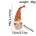 Autumn Harvest Festival gnome with sunflower and pumpkin decor, 35cm height variant - Male Style - Beard (I 3-2 Willow Leaf Knit Doll Male)