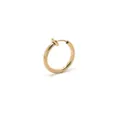 Minimalist gold stainless steel spring hoop earring for non-pierced ears on white background. - 2.0mm Wire Diameter 8mm Inner Diameter / Gold