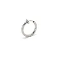 Polished stainless steel spring hoop ear clip for non-pierced ears on white background - 2.0mm Wire Diameter 8mm Inner Diameter / Steel