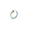 Rainbow iridescent stainless steel spring ear clip for non-pierced ears - Rainbow