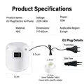 Compact 55W white electric vacuum air pump with EU plug for storage bags - EU Standard Electric Air Pump