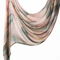 Soft printed cotton headscarf for women with abstract ethnic pattern in muted tones - Morandi Abstract Brush Strokes (YW416-1#) / 180x70cm