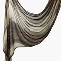 Soft viscose headscarf with abstract earthy marble print for women in ethnic Turkish style - 180x70cm / Earth Tone Abstract Marble (YW432-1#)