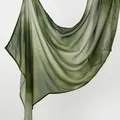 Bohemian rayon headscarf with olive green gradient print for women - 180cm x 70cm / Dark Green Gradient Print (YW459-1#)