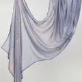 Elegant purple rayon hijab with gold marble print detail, Turkish style headscarf - 180cm x 70cm / Lavender Purple Gold Vein (YW475-1#)