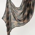 Premium rayon headscarf featuring a tiger print and lightweight sheer breathable fabric - 180*70 / Brown-Black Animal Tiger Print (YW483-1#)