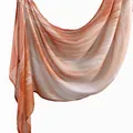 Lightweight rayon printed headscarf featuring earthy abstract patterns for women - 180x70cm / Orange-Pink-White Marble Texture (YW496-1#)