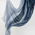 Blue and white gradient rayon printed ethnic style headscarf for women SKU view - Ethnic Gradient Print (YW470-1#) / 180x70cm / Blue & White