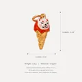 Unique Japanese fox kitsune mask ice cream cone pendant in luxury 18K gold finish charm - Kitsune Mask Ice Cream Pendant