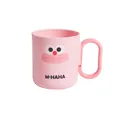 Lindo vaso rosa para cepillo de dientes para niños de plástico duradero con asa. - 301-400ml / Estilo M-HAHA Rosa