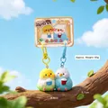 Porte-clés mignons oiseaux en résine magnétiques pour couples ou amis, lot de 2 - Perroquet café (Magnétique) / 2 Pièces/Ensemble / Oiseau multicolore