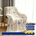 Couverture en flanelle phosphorescente avec motifs licornes et arcs-en-ciel - Mon Petit Poney Rainbow Dash / 70*100CM