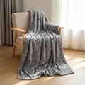 Manta de franela gris fluorescente con estampado de mando de videojuegos - Consola de videojuegos / 70*100CM
