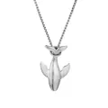 Artistic titanium steel whale pendant necklace in silver finish for men and women - Silver Pendant With 60cm Silver Chain