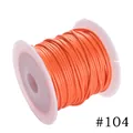 1.0mm bright orange polyester waxed cord for DIY jewelry making, 10m roll, color #104 - 1.0mm / 104# Orange (10m)