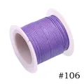 High-quality 1.0mm purple Korean wax cord polyester rope on white spool, color code #106 - 1.0mm / 106# Purple (10m)