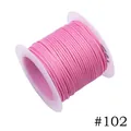 Premium 1.0mm pink Korean waxed polyester cord spool for DIY jewelry making color #102 - 1.0mm / 102# Bright Pink (10m)