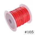 1.0mm vibrant red Korean waxed polyester cord on white spool, color #105 for DIY crafts - 1.0mm / 105# Bright Red (10m)